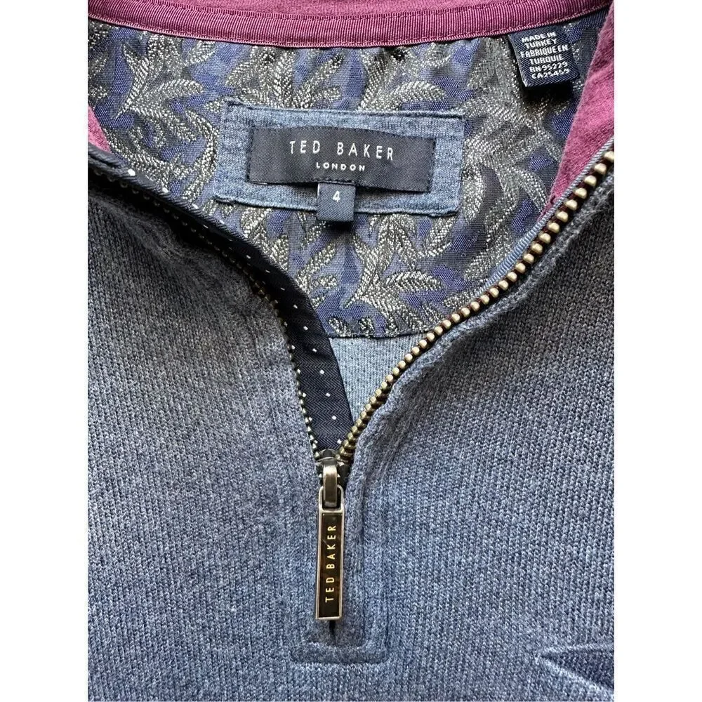 Ted Baker men’s blue light weight long sleeve pullover size Small  #22-1482 - Picture 2 of 8
